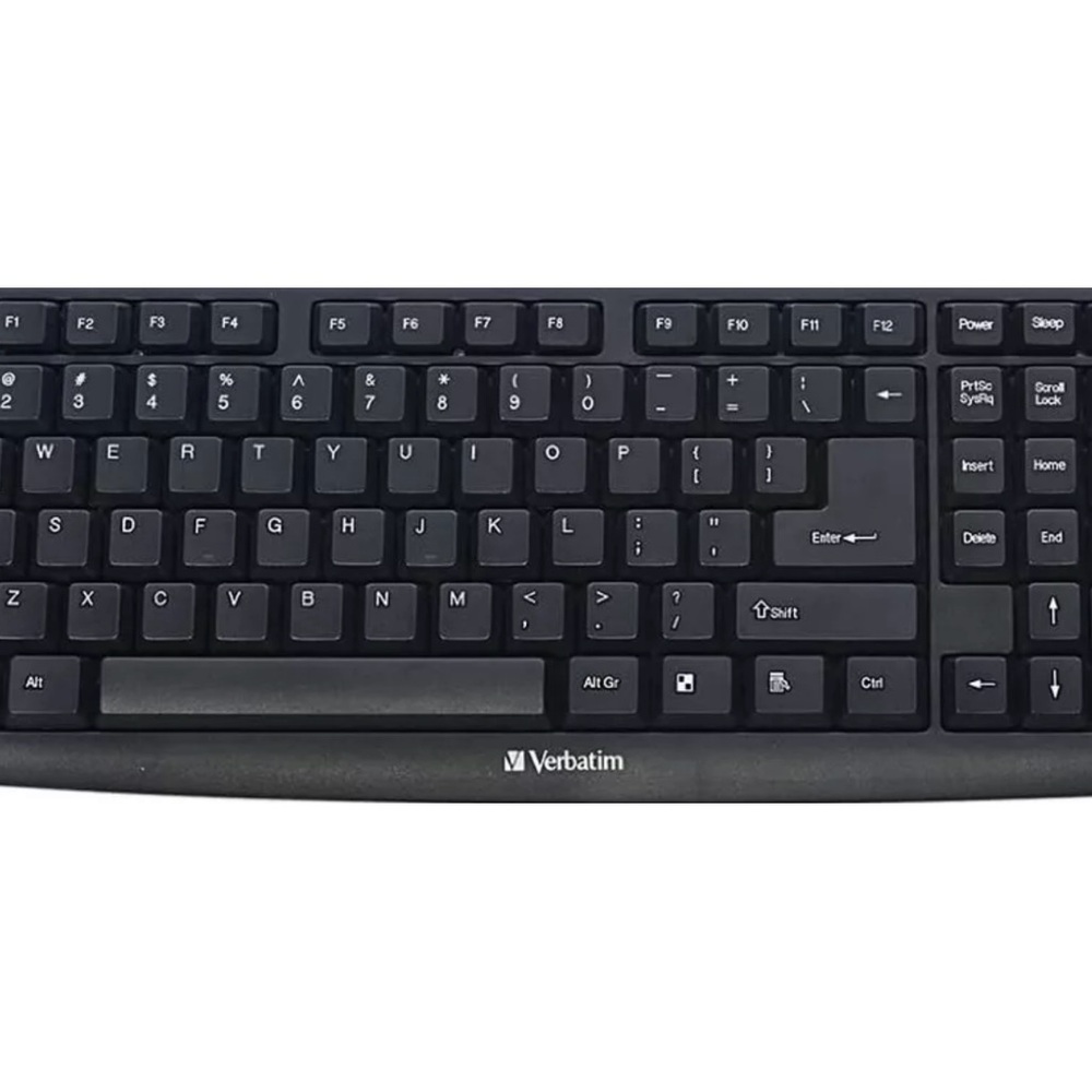 Verbatim 99201 Black Slimline Wired Corded USB PC/Mac Computer Keyboard